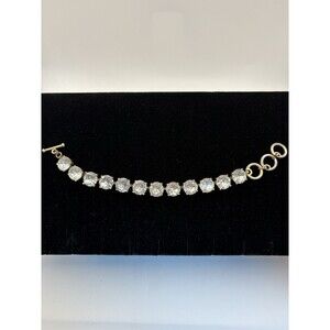 Vintage 10mm Silver-Tone Rhinestone Bracelet